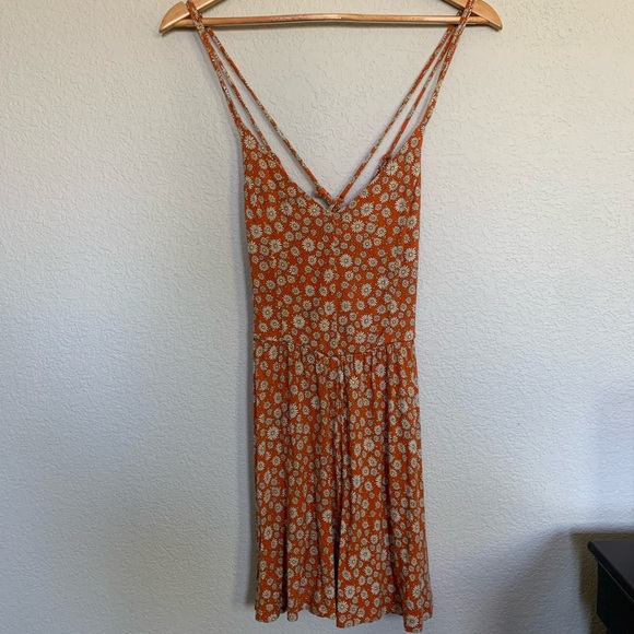 Forever 21 Orange Floral Print Romper - Picture 2 of 10